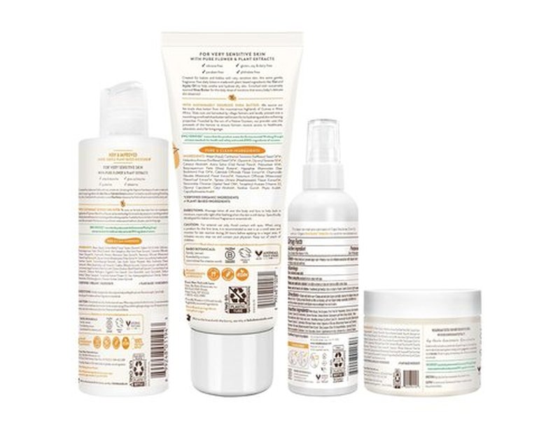 Babo Botanicals Baby Care Essentials Gift Set | Natural Skincare & Bath Products for Delicate Skin - 5 Items