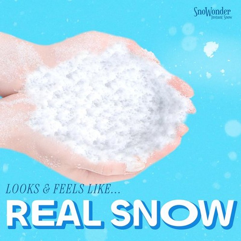 SnoWonder Instant Snow | Realistic Artificial Snow for Cloud Slime | 180 Gallons