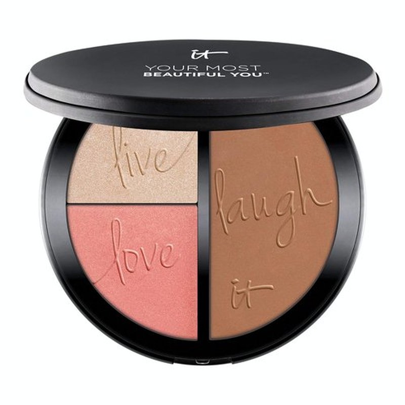 IT Cosmetics Anti-Aging Matte Radiance Luminizer & Brightening Blush Palette - Hydrolyzed Collagen Peptides