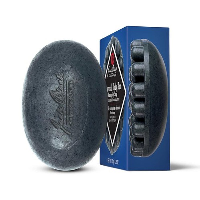 Jack Black Charcoal Body Bar - Exfoliating Massaging Soap for Deep Cleansing | 5 oz