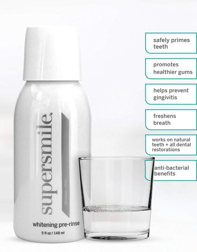 Supersmile Whitening Pre-Rinse - Clinically Formulated Dental Mouthwash, Original Mint, 5 Fl Oz