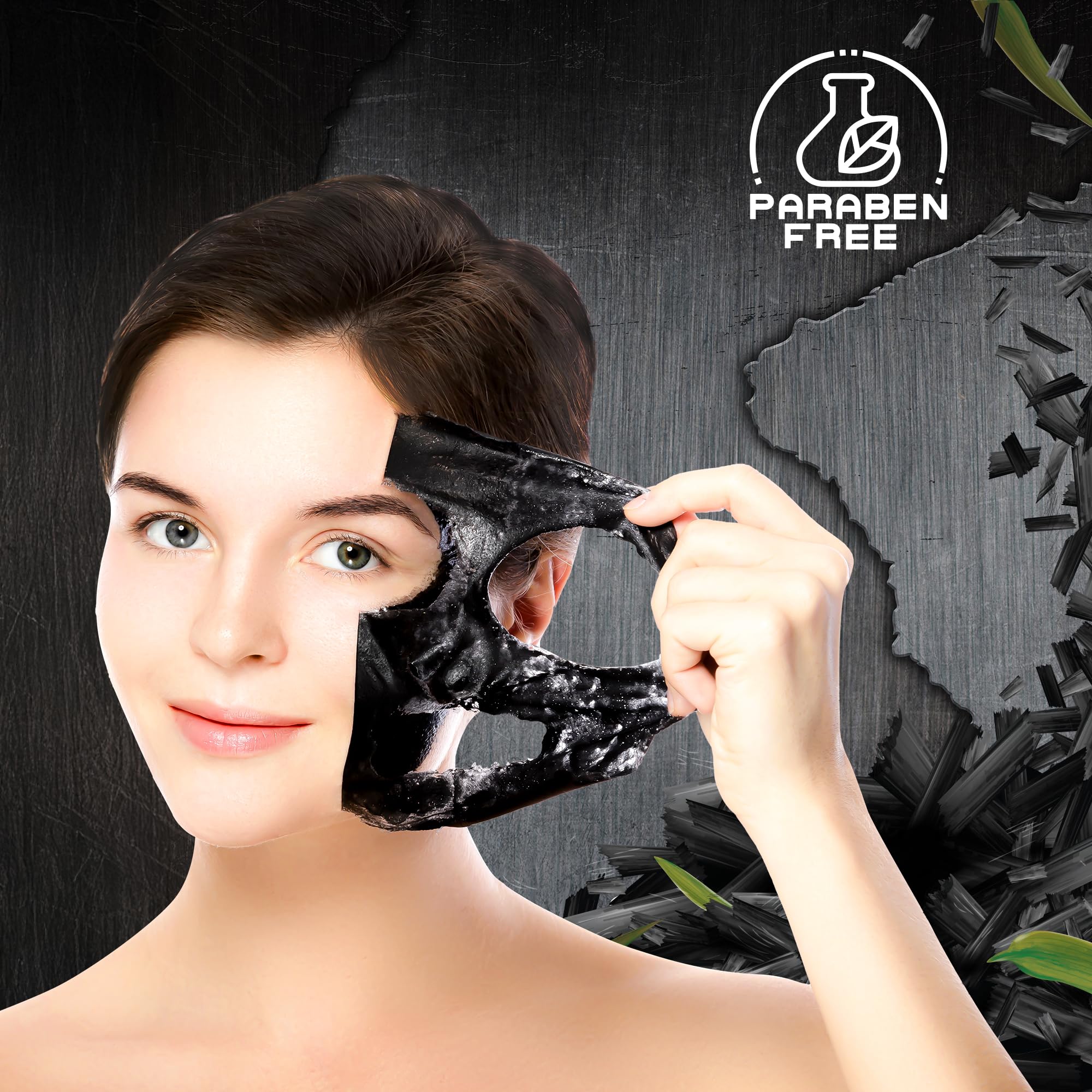 elois Charcoal Peel Off Face Mask for Men & Women | Removes Blackheads and Whiteheads | Active Cooling Effect | Deep Skin Purifying Cleansing (3.38 Floz)
