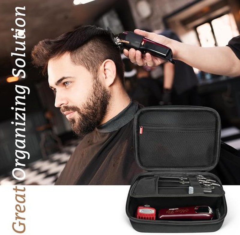 ProCase Hard Travel Case - Hair Clippers Organizer for Hatteker, Oneisal, Wahl 5Star & Andis - Black