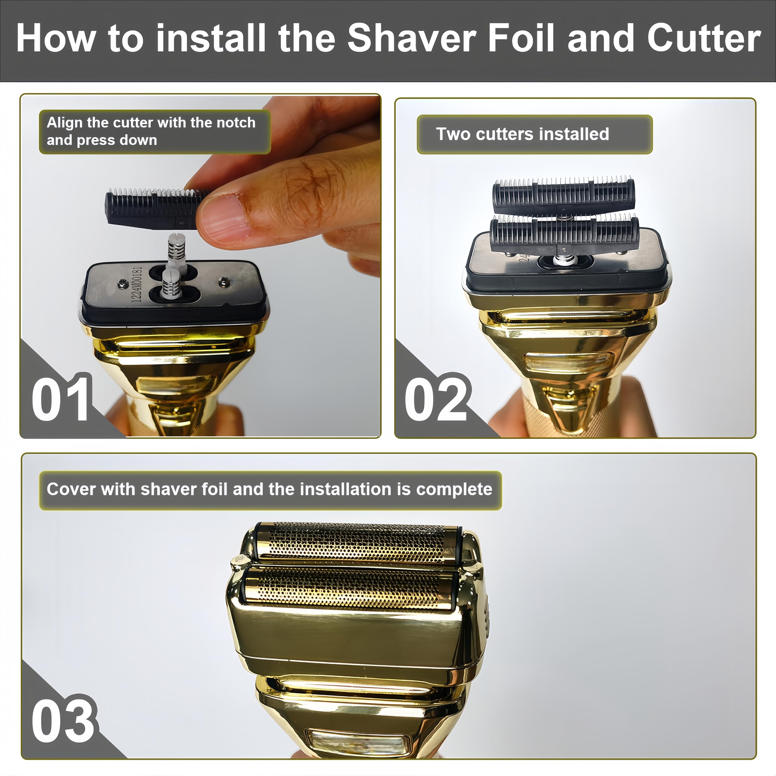 Shaver Replacement Foil Compatible with BaBylissPRO FXONE Double Foil