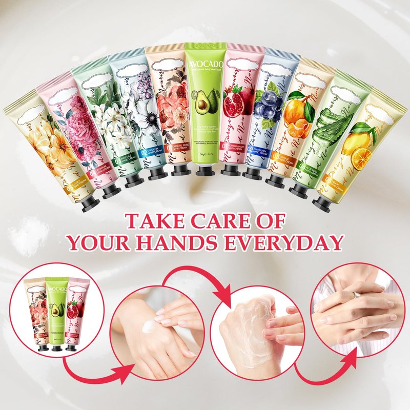 ZZCQzeze 22PCS Hand Cream Gifts Set,Hydrating Mini Hand Lotion for Dry Skin,Non-greasy Bulk Hand Cream Travel Size,Small Hand Lotions Set,Moisturizing Moisturizer for Birthday Gifts for Women