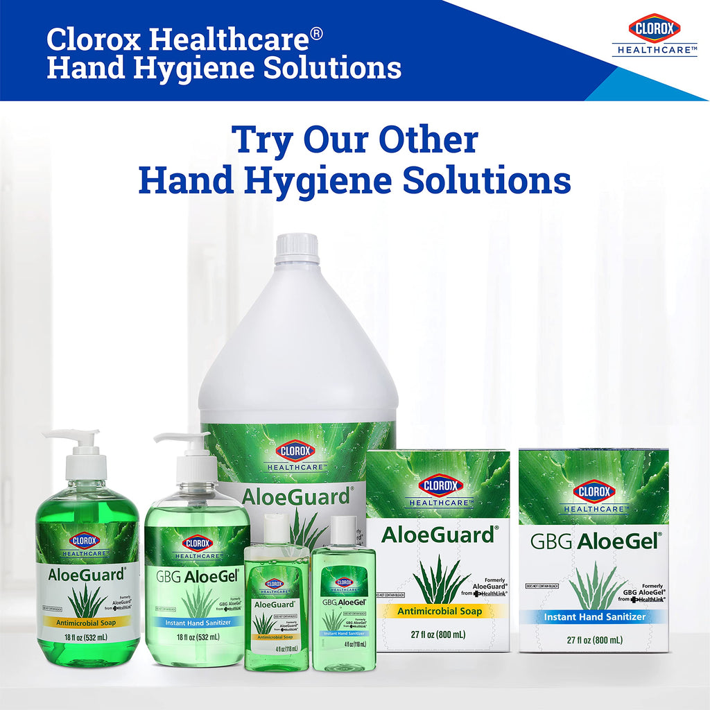 Clorox Healthcare AloeGuard Antimicrobial Hand Soap Refill Bag, Triclosan-Free Liquid Hand Wash with Aloe Vera and Vitamin E, Bag-in-Box Design for Dispenser Refilling, FDA Registered, 27 Fl Oz