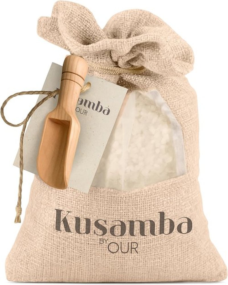 Kusamba by QUR Seafoam Jasmine Bath Soak Salt - Mineral-Rich Relaxing Blend for Skin Soothing & Stress Relief - 481g