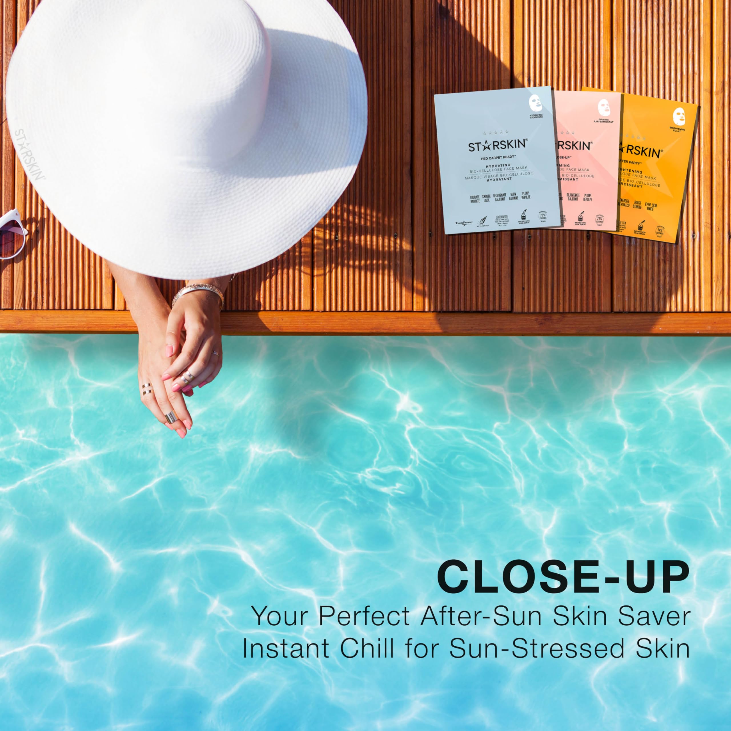 STARSKIN Close-Up 1x40g, Coconut Bio-Cellulose Firming Face Mask for all Skin Types, Face Lifting Korean Skincare Mask, Skin Elasticity Improvement and Rejuvenating Effect, K Beauty Skincare