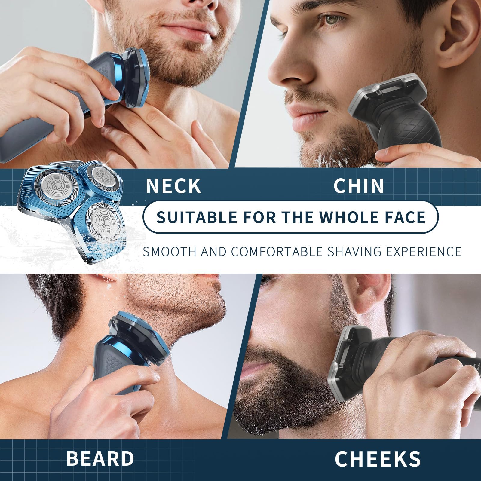 2 Pack SH71/50 Shaving Heads, Compatible with Philips Shavers,Blue
