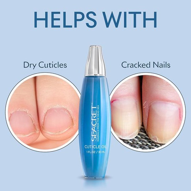 SEACRET Cuticle Oil - Fast-Absorbing Nail Treatment with Precision Dropper, Enriched with Dead Sea Minerals & Vitamin E