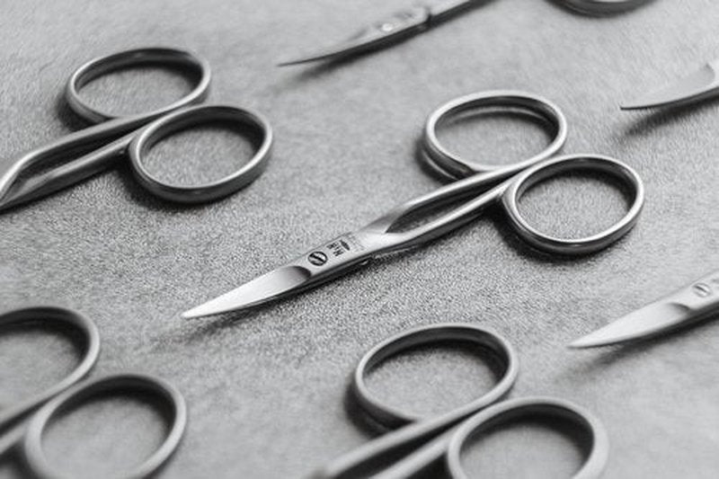 Premium European Nail and Cuticle Scissors by NN Knives - Trusted Family Business Since 1971 (Baby - Left Handed, Stainless Steel)