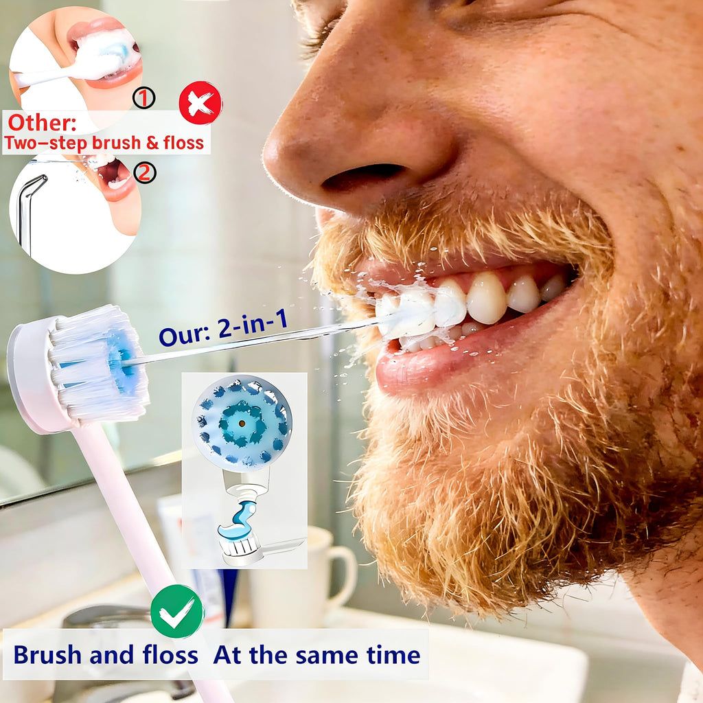 3Pack Replacement Toothbrush Heads for Waterpik Water Flossers, Replacement Picks Compatible with Waterpik, Replacement Heads for Water Pick flosser.(Assorted Brushhead, Random Delivery)