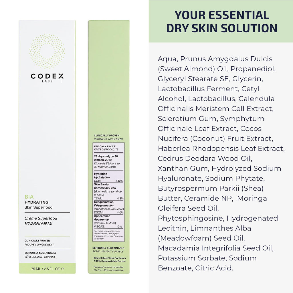 Superfood Moisturizer for Dry Skin by Codex Labs