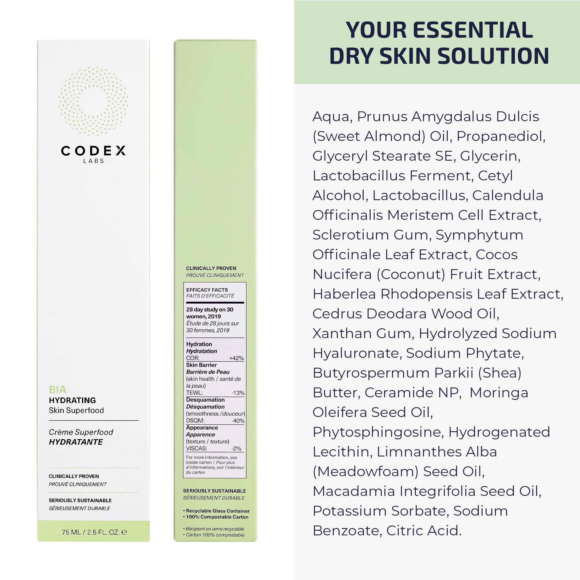 Superfood Moisturizer for Dry Skin by Codex Labs
