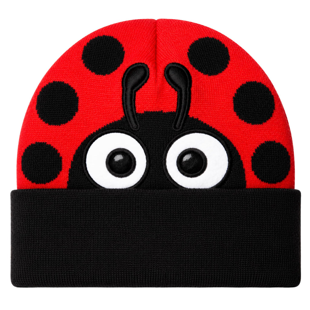 ComfyCamper Red Ladybug Beanie Costume Hat for Womens Lady Bug Beetle Animal Cosplay Hats Halloween Costumes, One Size
