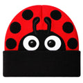 ComfyCamper Red Ladybug Beanie Costume Hat for Womens Lady Bug Beetle Animal Cosplay Hats Halloween Costumes, One Size