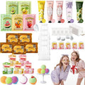 35 Pcs Spa Party Supplies for 5 – Spa Gifts for Women, Girls & Kids | Spa Set with Eye & Face Masks, Lip Balm, Hand Cream, Bath Bombs, Towels & Gift Bags | Spa Kit for Birthdays, Sleepovers, Spa Days