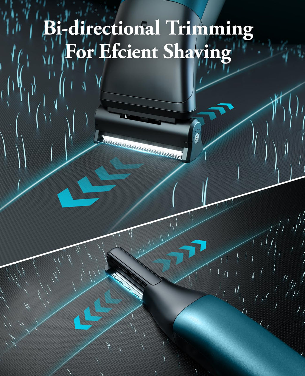 kensen Body Hair Trimmer for Men - 6.0 Upgraded Groin & Pubic Hair Trimmer, 2-in-1 Professional Dual-Head Body Shaver IPX6 Waterproof Wet/Dry Use Rechargeable Versatile Ball Shaver (Green)
