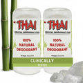 2-Pack Thai Crystal Deodorant - Clinically Tested - Dermatologist Approved Natural Whole Body Deodorant for Men, Women & Teens - Crafted in USA