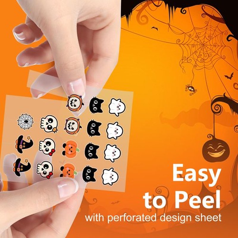 CELECARE,Pimple Patches,Halloween Acne Patch,Pimple Patches for Face, Cute Stickers,Salicylic Acid & Tea Tree, 100PCS Hydrocolloid Dots in 8 Colors for Face,Cute Halloween Stickers