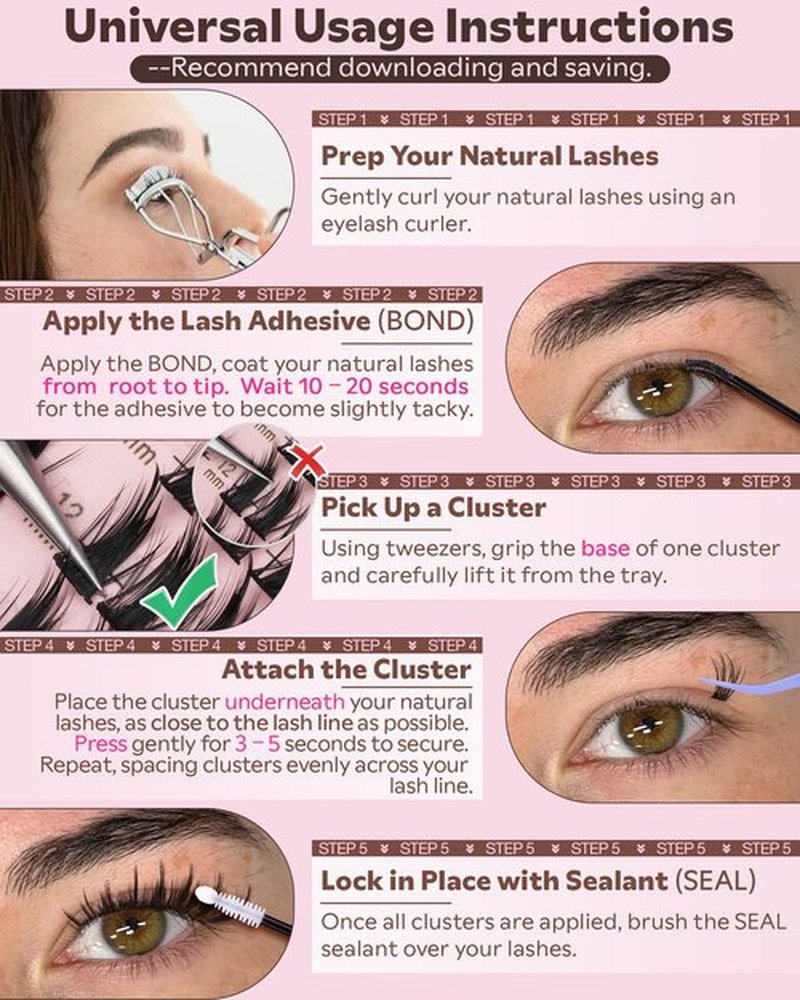 Goddvenus Manga Lash Clusters Kit Natural 300 Pcs Cluster Eyelash Extensions Kit Wispy Fairy Fluffy Eyelash Clusters Anime Cosplay Individual Lash Extensions Kit CC Curve 10-16mm