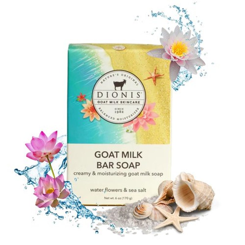 Dionis Goat Milk Water Flowers & Sea Salt Bar Soap 6 oz (Pack of 1)