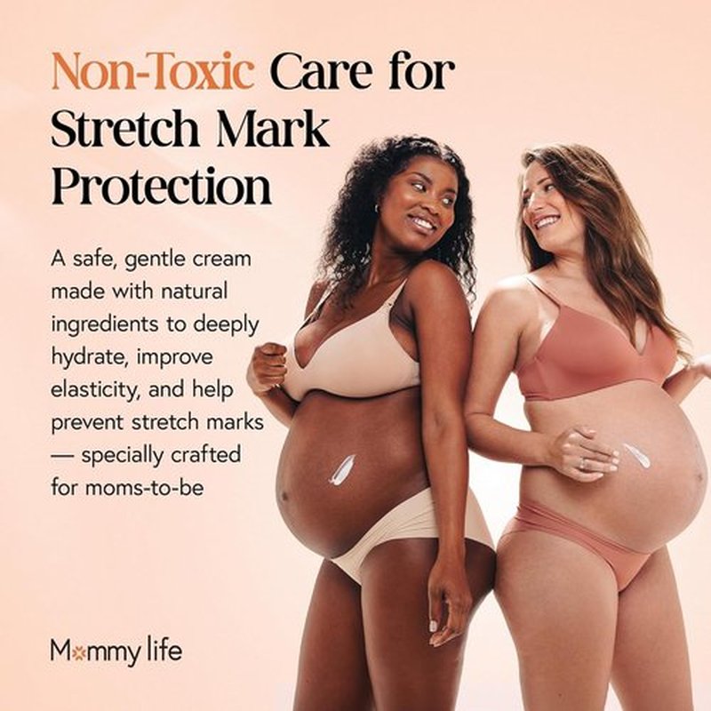 **MOMMY LIFE Preggie Paste Belly Butter - Non-Toxic Stretch Mark Cream with Manuka Honey & Vitamin E | 3.7oz**