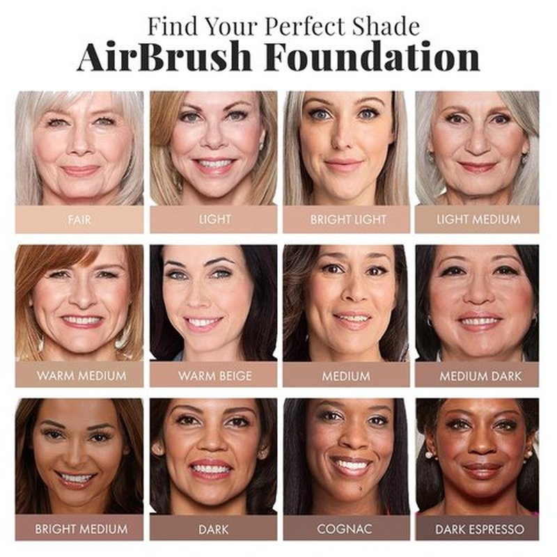 MagicMinerals AirBrush Foundation by Jerome Alexander, Mini Travel Size 1FL Oz, Easy Application Spray Makeup with Anti-aging Ingredients for Smooth Radiant Skin - Light Medium