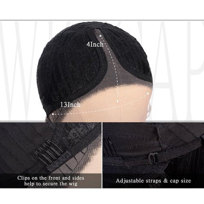 Black Wigs for Women 26 Inches Long Straight Layered Wig Middle Part Black Layered Wigs Natural Looking Heat Resistant Synthetic Wig for Daily Party Cosplay Use (#1B Natural Black, 26 Inch)