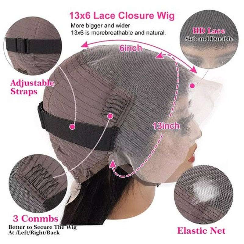 Ferzzon Bling Hair 13x6 Deep Wave Lace Front Wigs Lace Frontal Wigs Human Hair for Women Glueless Curly Lace Front Wig Curly Wig Pre Plucked with Baby Hair 180 Density Natural Color 30 Inch