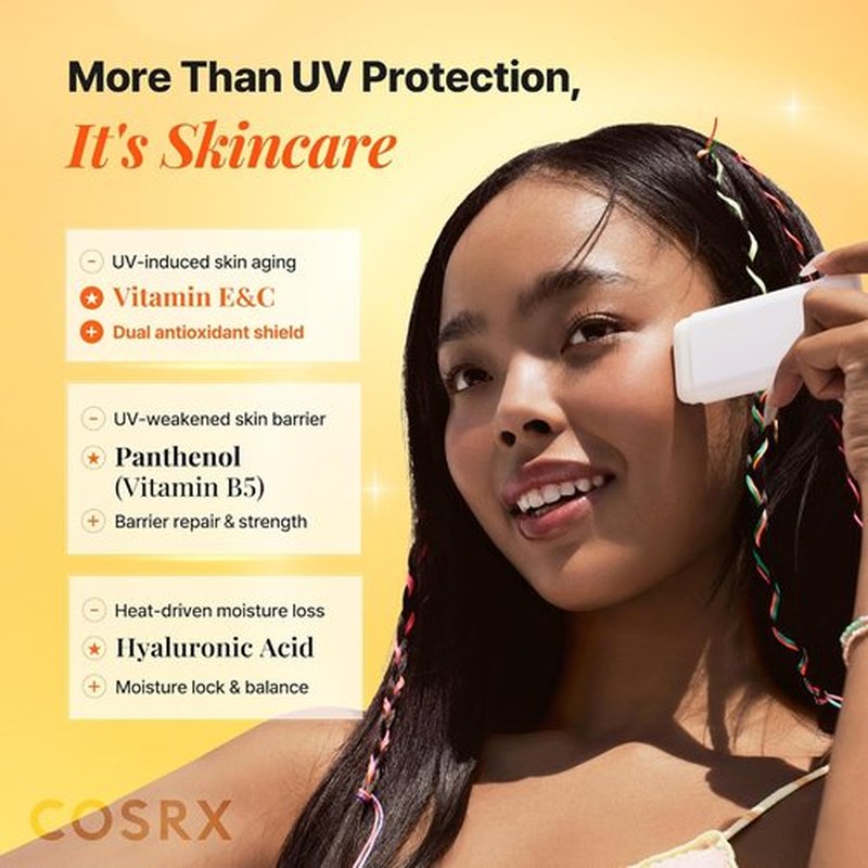 COSRX Airy-Light Clear Sunscreen Stick - SPF 50, Lightweight & Water-Resistant, No White Cast, 0.67 oz