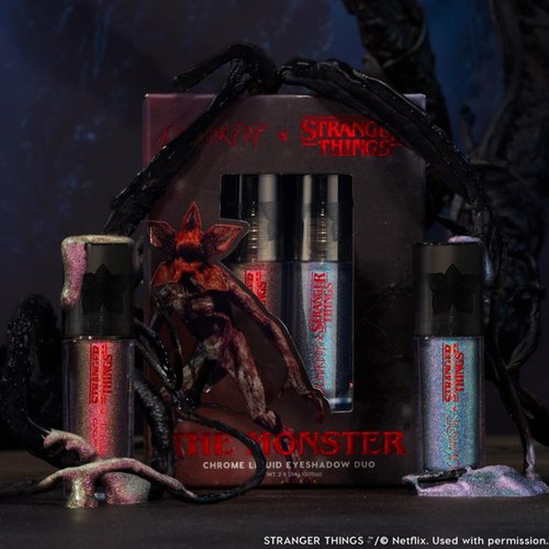 ColourPop x Stranger Things Chrome Liquid Eyeshadow Duo - Color-Shifting Chrome Eyeshadow with Long-Lasting & Ultra-Pigmented Formula - The Monster (2 Count)