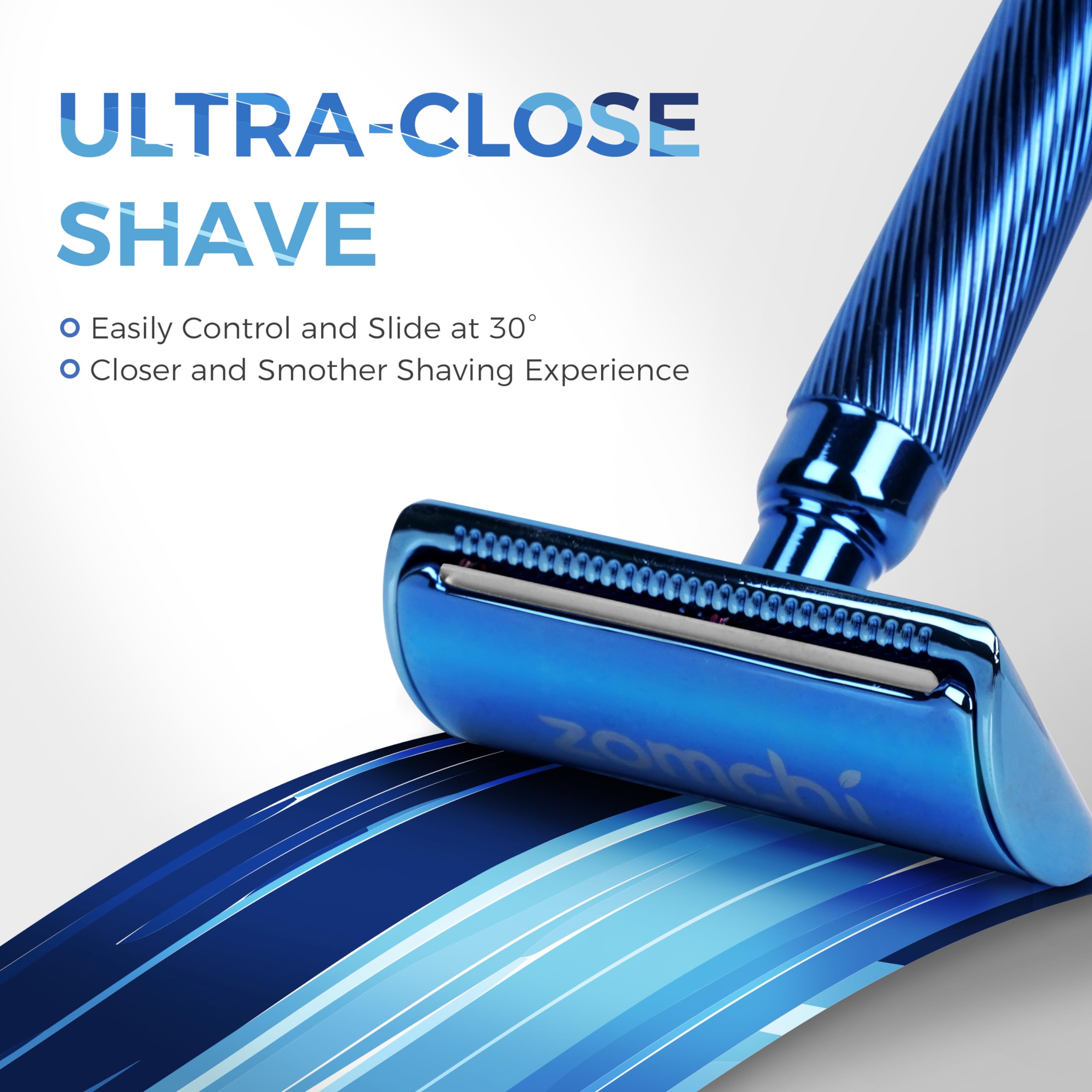 Double Edge Safety Razor with Stand, Version 2.0 Includes 10 Blades