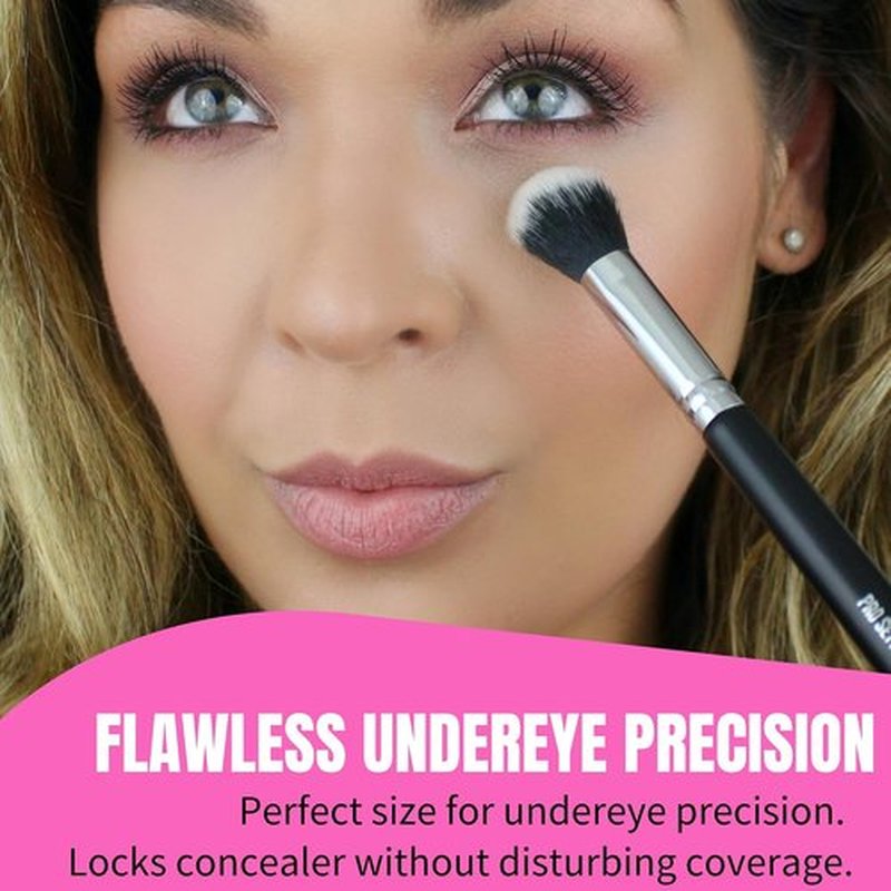 Beauty Junkees Concealer Brush - Small Soft Fluffy Tapered Synthetic Brush for Precision Application