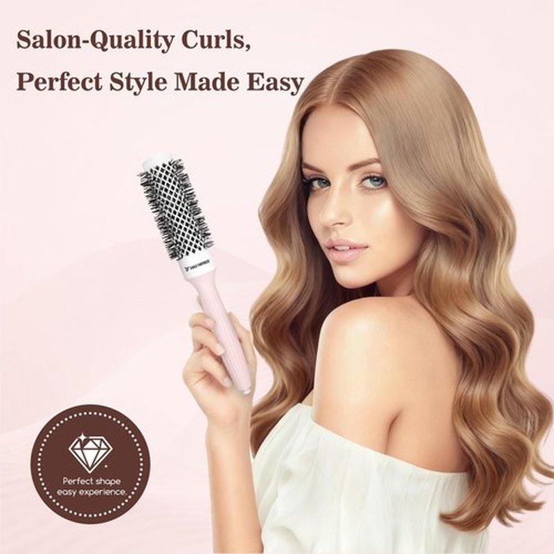 EAGLE FORTRESS Round Brush for Blow Out, Nano Thermal Ceramic & Ionic Round Hair Brush for Blow Drying, 1.7” Diameter Styling Brush for Medium Length Hair, Maximum Volume & Shine Salon at Home-43