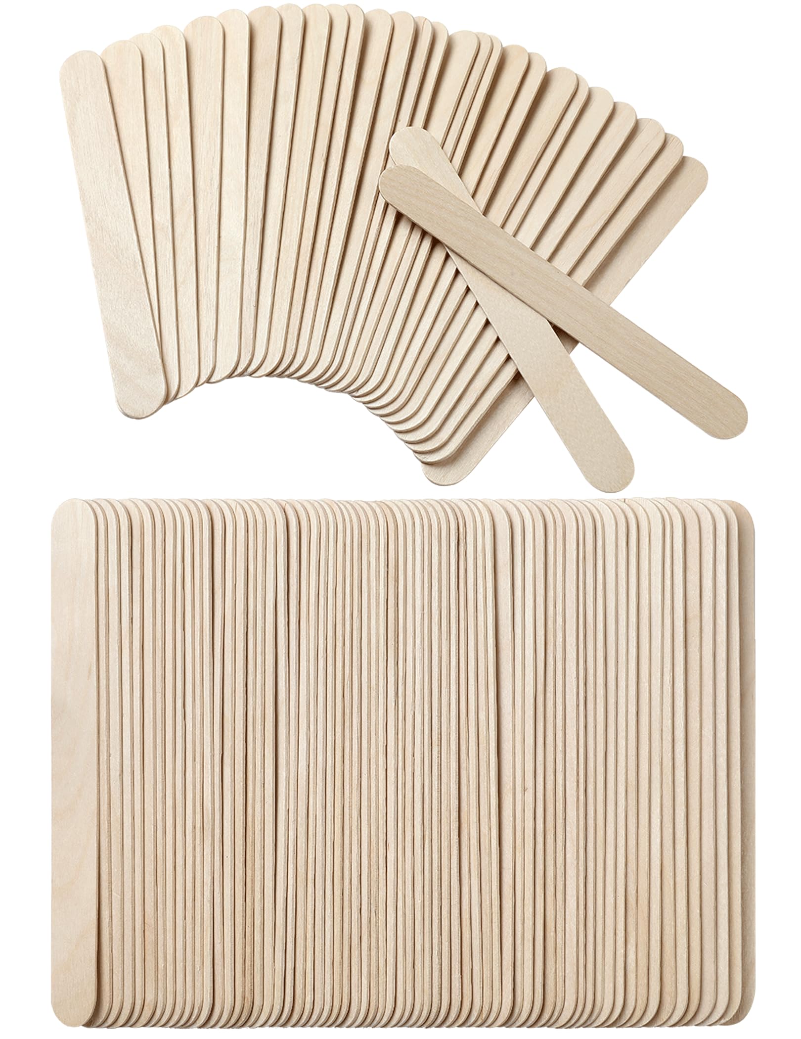 50Pcs Large Wooden Waxing Sticks for Hair Removal - HOOMBOOM Premium Splinter-Free Wooden Sticks for Waxing, Wax Stick for Body Eyebrow and Face Waxing