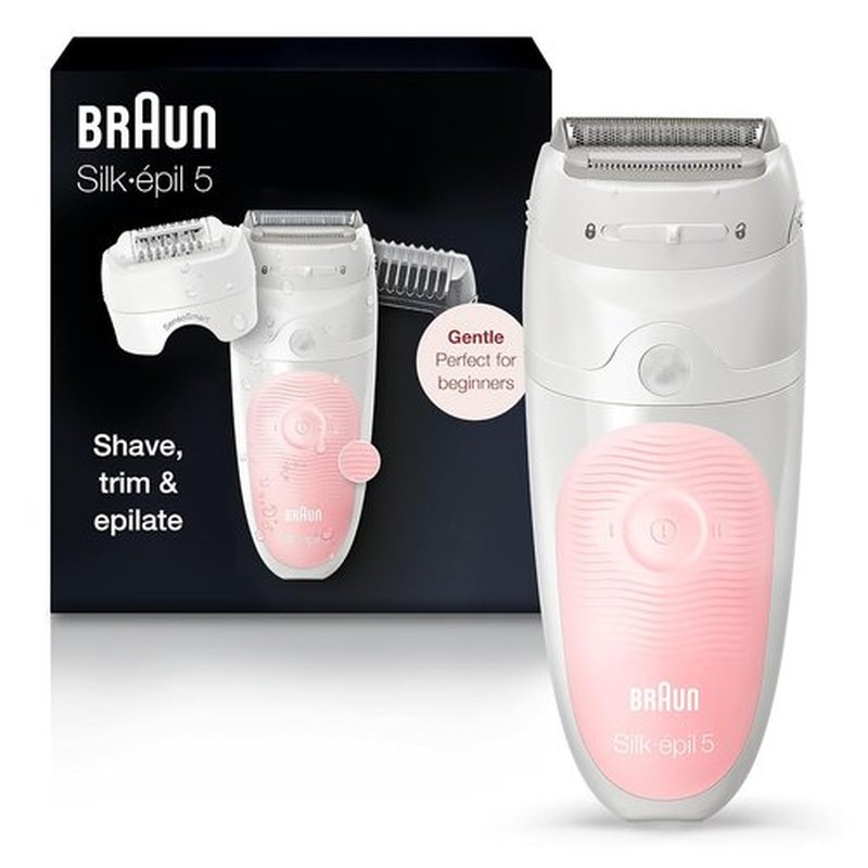 Braun Silk-épil 5 Epilator | Cordless Hair Removal Device with Shaver & Trimmer - 6 Piece Set