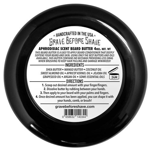 Grave Before Shave Beard Conditioning Butter - Leather & Cedarwood Scent | 4 oz. Size