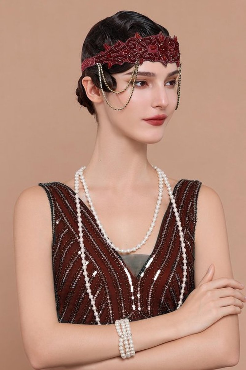 BABEYOND 1920s Flapper Headpiece Roaring 20s Headband Great Gatsby Headband for Women Vintage Hair Accessory