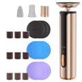 KIUCID 2 in 1 Electric Foot Callus Remover with USB Rechargeable, 3 Speeds & Sandpaper Discs for Cracked Heels Feet Care at Home - Perfect Pedicure Tool for Women, Rose Gold