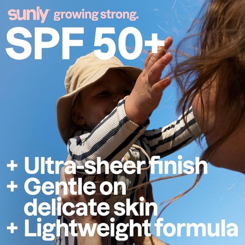 ATTITUDE Baby Mineral Sunscreen Lotion SPF 50 - Lightweight, Water-Resistant, Non-Greasy, 3 Oz
