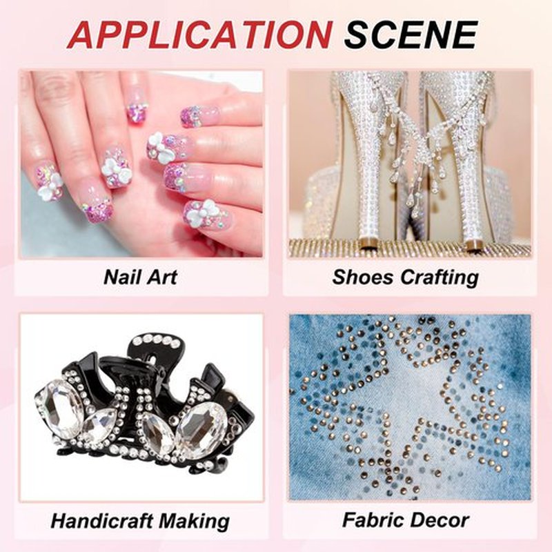 PATIKIL 2090 Pcs Acrylic Gem Sticker, 4 Size 3/4/5/6mm Self Adhesive Rhinestones Face Gem Stones Bling Jewelry for Nail Art Craft Clothes DIY Makeup Decoration Party, Dark Green