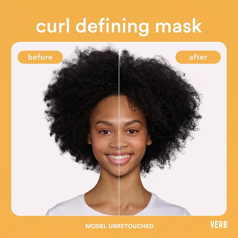 VERB Curl Defining Mask - Enhance Curl Definition & Retention - Moisturizing, Frizz Control | Vegan & Sulfate-Free