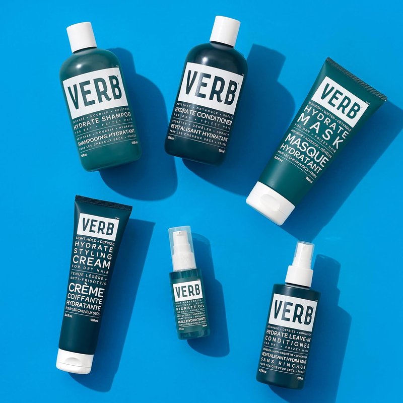 VERB Hydrate Shampoo - Nourish Dry, Frizzy Hair - Smooth & Reduce Frizz - Amber & Warm Jasmine Scent