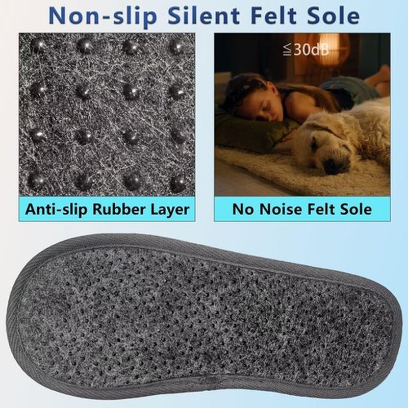 BUGUKI House Slippers for Guests Non-Disposable Washable Spa Slippers Set Non-Slip Felt for Spa, Hotel, Party Guest and Travel, Set of 8 Pairs