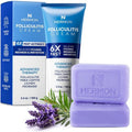 HERMON Folliculitis Treatment Cream & Antifungal Soap Kit: Effective Treatment for Folliculitis Scalp Face & Body and Antifungal Soap with Tea Tree Oil - 3.4 oz Tube / 2 Bars
