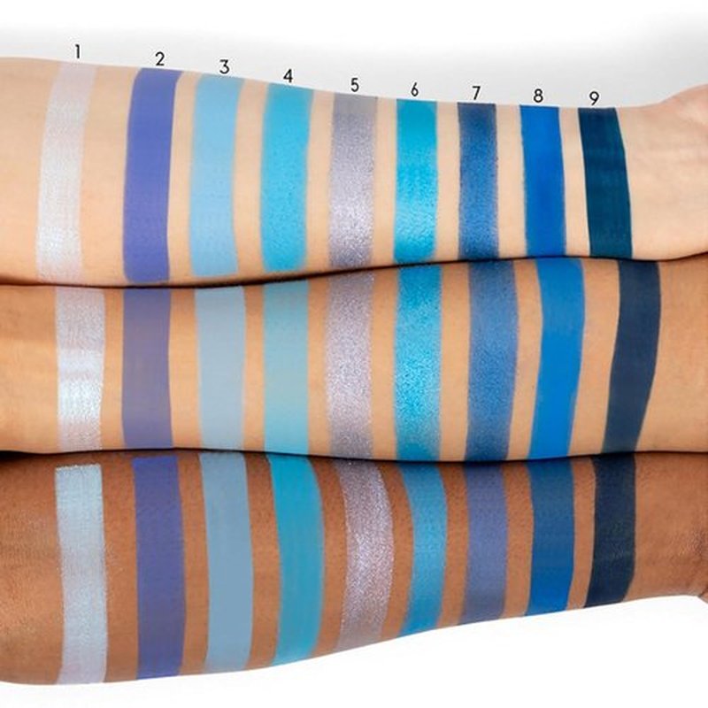ColourPop Blue Moon Eyeshadow Palette | High-Pigment Monochromatic Blue Shades - Matte, Metallic & Duochrome Finishes (0.3 oz)