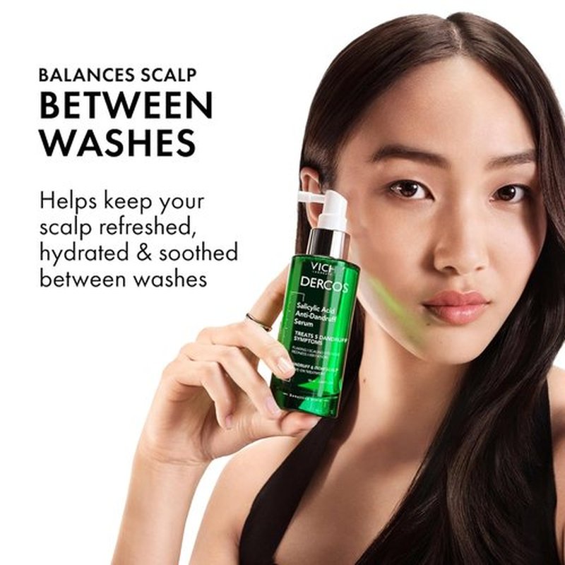 Dercos Salicylic Acid Anti-Dandruff Treatment - Hydrating Scalp Serum for Flake & Itch Relief | 3 Fl. Oz.