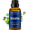 Breathe Essential Oil Blend 30 ml - Breath Sinus Relief with Menthol Oils - for Humidifiers, Diffusers, and Aromatherapy - Nexon Botanics