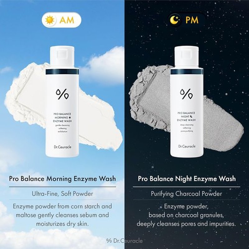 Dr.Ceuracle Pro Balance Enzyme Powder Face Wash - Natural Deep Cleansing & pH Balancing (Night Wash)